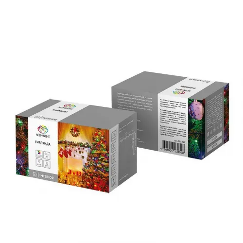 Гирлянда светодиодная "Твинкл Лайт" 4м 25LED мультиколор 7.4Вт IP20 провод ПВХ прозр. Neon-Night 303-169 фото 4