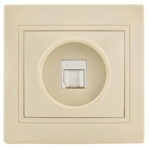 Розетка компьютерная 1-м СП Кварта РК10-ККм IP20 крем. GENERICA EKK10-K33-DM фото 2