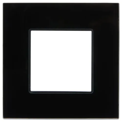 Рамка 1-м SKANDY SK-F21Bl стекло черн. IEK SK-M12-G-K02 фото 2