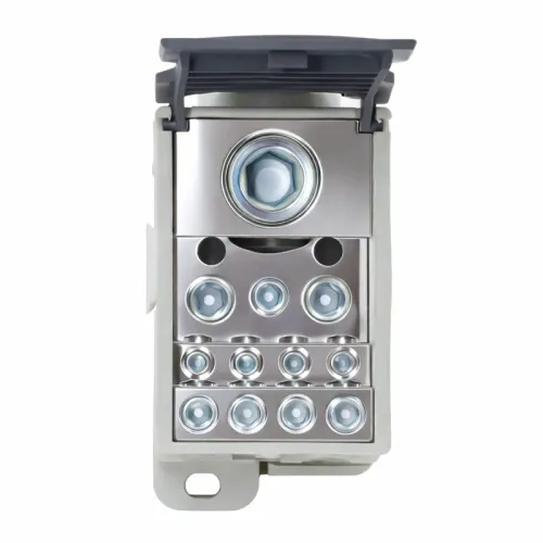 Блок распределительный винтовой зажим 1х120кв.мм 2х35кв.мм 5х16кв.мм 4х10кв.мм DKC POD-250 фото 4