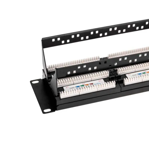 Панель коммутационная с кабельными органайзерами 19дюйм 2U 48 портов U/UTP RJ-45 CAT 5e PRO Rexant 02-0032 фото 4