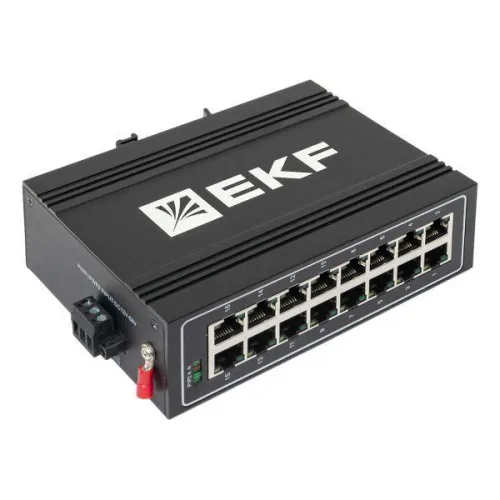 Коммутатор неуправляемый промышленный U-16T 16 портов 10/100Base-T(X) RJ45 монтаж на DIN-рейку TSX EKF TSX-U-16T фото 10