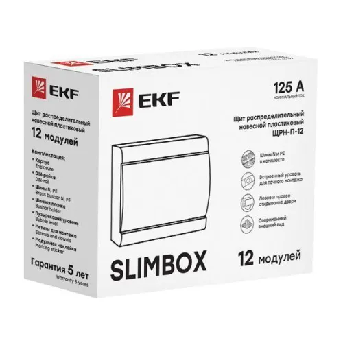 Щит ЩРН-П-12 "SlimBox" IP41 бел. дверца PROxima EKF sb-n-12w фото 8