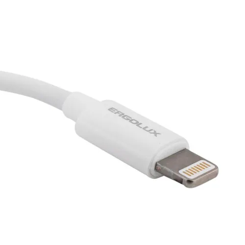 Адаптер звуковой с чипом 3.5мм-Lightning 12см Белый Блистер ELX-SA01-C01 Ergolux 15288 фото 3