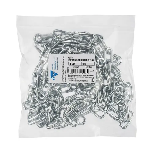 Цепь короткозвенная 4мм DIN 766 (3м) Tech-Krep/Zitar 127866