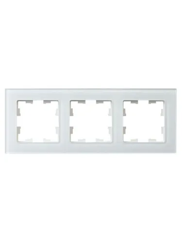 Рамка 3-м BRITE РУ-3-2-БрБ стекло бел. IEK BR-M32-G-K01 фото 2