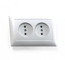 Розетка 2-м СП Селена РС16-371 16А IP20 бел. Кунцево 8115