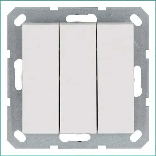 Выключатель 3-кл. 10А IP20 механизм бел. глянцевый Jasmart G3031W