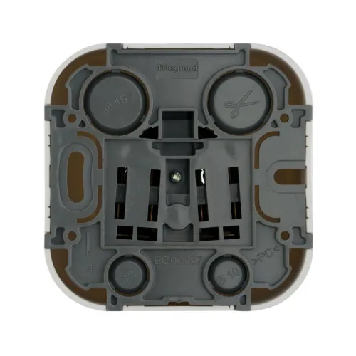 Розетка 1-м ОП Quteo 16А IP20 2P без заземл. без защ. шторок бел. IEK 782210 фото 2