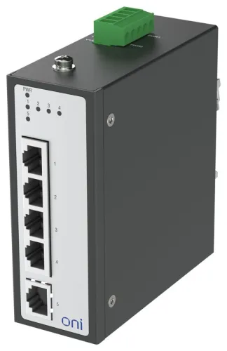 Коммутатор промышленный неуправляемый ISU-430 Ethernet 5 портов 10/100BaseT разъем RJ45 24В AC/12/24/48В DC с резервированием ONI ISU-430-5FE0000000000