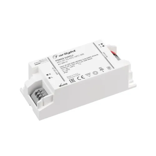 Блок питания ARJ-SP-53-PFC-NFC-WR 53Вт 3-44В 0.5-1.4А IP20 пластик Arlight 050114