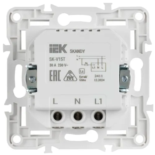 Выключатель карточный SKANDY 30А SK-V15T титан IEK SK-V11-0-10-K48 фото 6