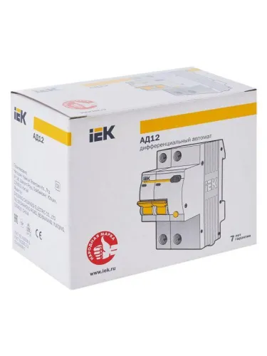 Выключатель автоматический дифференциального тока 2п C 50А 30мА тип AC 4.5кА АД-12 KARAT IEK MAD10-2-050-C-030 фото 3