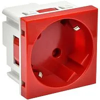Розетка PRIMER 45град. с заземл. защ. шторки винт. зажим РКС-20-32-П-45 красн. IEK PR-KK40D-RSZH-2-2-45-K04