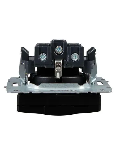 Розетка BRITE РСбш10-3-БрЧ 16А IP20 с заземл. защ. шторки с крышкой механизм черн. IEK BR-R16-16-K02 фото 4