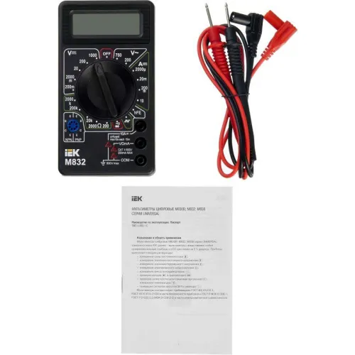 Мультиметр цифровой Universal M832 IEK TMD-2S-832 фото 3