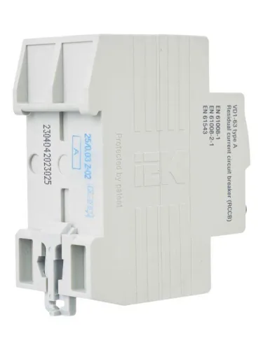 Выключатель дифференциального тока (УЗО) 2п 25А 30мА тип A ВД1-63 KARAT IEK MDV11-2-025-030 фото 3