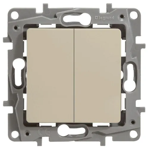 Переключатель 2-кл. СП Etika Plus 10А IP20 250В 10AX безвинтов. зажимы механизм сл. кость IEK 672312 фото 2