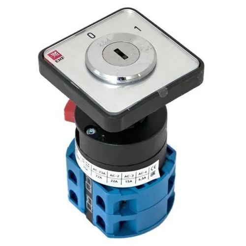 Переключатель кулачковый ПК-1-113 3п 25А "0-1" с ключом EKF pk-1-113-25 фото 10