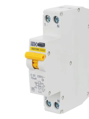 Выключатель автоматический дифференциального тока C 20А 10мА АВДТ32МL KARAT IEK MVD12-1-020-C-010 фото 9