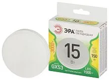 Лампа светодиодная GREEN LINE GX-15W-830-GX53 GL 15Вт таблетка 3000К свет тепл. GX53 Эра Б0067057