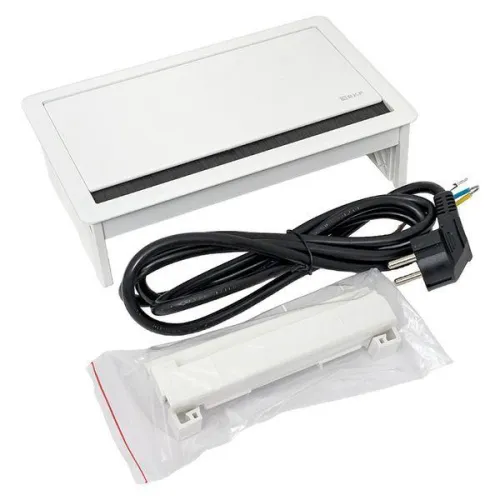 Блок розеточный встраиваемый настольный выдвижной 8 модулей бел. C-Line EKF cl-vnbv-8-w фото 10