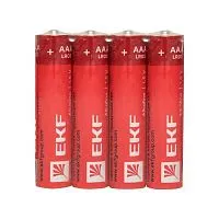 Элемент питания алкалиновый AAA/LR03 (уп.4шт) EKF LR03-SR4