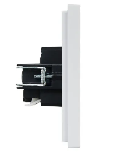 Розетка СП FORTE&PIANO FP214 16А с заземл. без защ. шторок безвинт. крепл. бел. IEK FP-R11-16-1-K01 фото 4