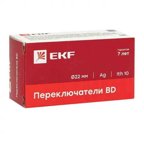 Переключатель BD33 3P короткая ручка 2NO IP65 PROxima EKF xb2-bd33-65 фото 3