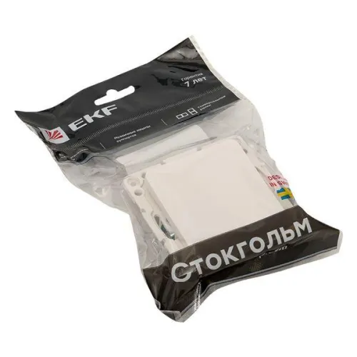 Выключатель 1-кл. Стокгольм 10А механизм бел. PROxima EKF EYV10-121-10 фото 4
