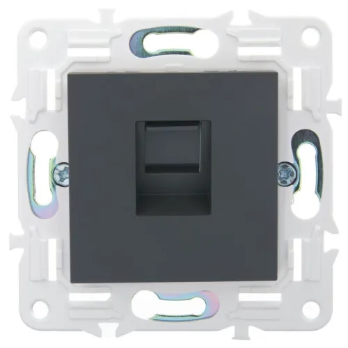 Розетка компьютерная RJ45 кат.5E SKANDY SK-K01G графит IEK SK-K10-1-K53 фото 2