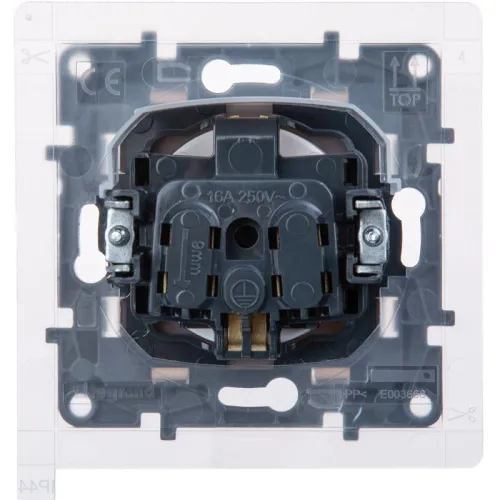 Розетка 1-м Etika 16А IP44 250В с заземл. защ. шторки с крышкой безвинтов. зажимы бел. Leg 672226 фото 8