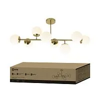Светильник AURORA LUNA-8G9-LT 8xG9 потолочн. под лампу; плафоны матов./корпус латунный IN HOME 4690612062778