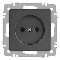 Розетка 1-м СП Accent 6-201-07 16А IP20 250В 2P графит Intro Б0063669