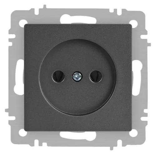 Розетка 1-м СП Accent 6-201-07 16А IP20 250В 2P графит Intro Б0063669