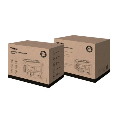 Генератор бензиновый KR3300 3.3кВт 230В 15л ручной стартер KRANZ KR-16-1133 фото 13