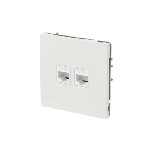 Розетка компьютерная 2-м KANT RJ45 кат.6A без шторки бел. песок DKC 7010674 фото 3