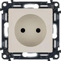 Розетка 1-м СП Valena Life 16А IP20 250В 2P защ. шторки безвинтов. клеммы с лицев. панелью механизм сл. кость Leg 753516