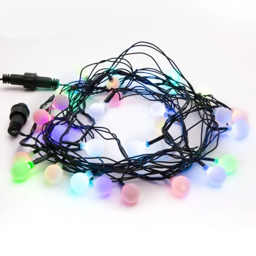 Гирлянда светодиодная "Шарики" 5м d18мм 30LED RGB 3.6Вт 220-240В IP20 провод ПВХ темн. зел. Neon-Night 303-549 фото 5