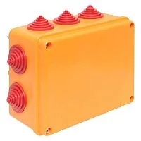 Коробка огнестойкая E90 190х140х70мм 20п с клеммником 0.5-4кв.мм IP55 EKF plc-kmrf-190-20-04