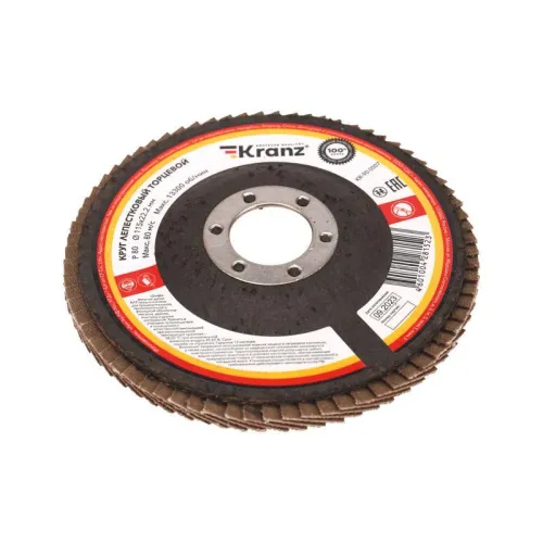 Круг лепестковый торцевой P80 115х22.2мм Kranz KR-90-0007 фото 3