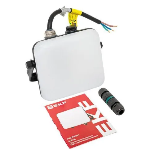 Прожектор светодиодный СДО-4002 20Вт 4000К IP65 с равномерной засветкой LUMA EKF FLL-4002-20-4000 фото 15