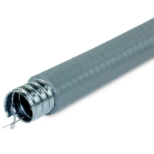 Металлорукав в ПВХ изоляции МПГ НГ толстостенный 20 с протяжкой сер. (уп.50м) ГОФРОМАТИК zeta42852