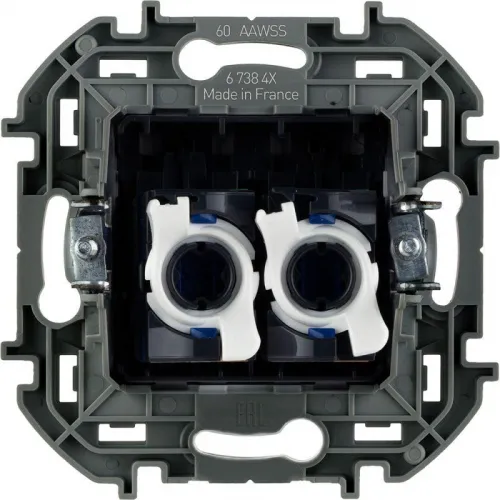 Розетка компьютерная 2-м Inspiria RJ45 кат.6 UTP механизм алюм. Leg 673842 фото 2