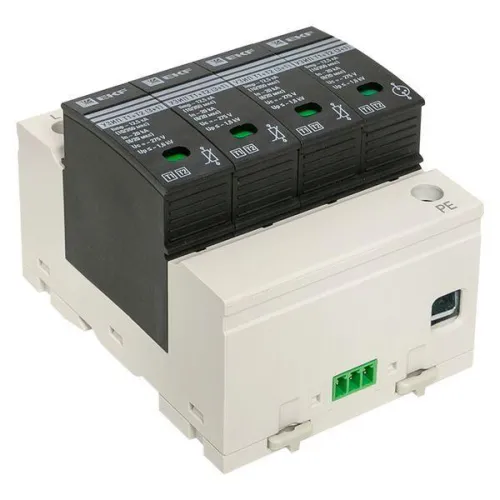 Устройство защиты от импульсных перенапряжений Т1+Т2; Iimp-12.5kA; In-20kA; Uc-275В; 3+1 PROxima EKF OV12-31-506 фото 9