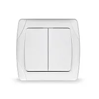 Выключатель 2-кл. СП Маргарита 10А IP20 бел. UNIVersal М0023