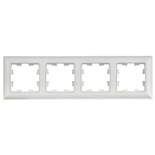 Рамка 4-м BRITE РУ-4-БрАБ арктич. бел./бел. IEK BR-M42-12-K91 фото 2