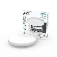Светильник светодиодный Elementary 22Вт 4000К IP20 2200лм 220-240В ДВО круг бел. GAUSS 9034460224
