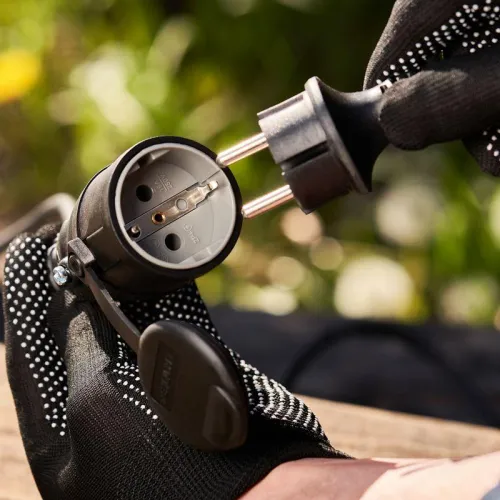 Розетка переносная влагозащ. с крышкой с/з 16А IP44 каучук Rexant 111-004 фото 5