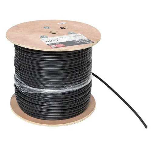 Кабель витая пара F/UTP кат.5E 4 пары 24 AWG solid с тросом сталь 7х0.4мм LDPE черн. (уп.305м) TERACOM PRO EKF TRP-5EFTP-04PE-BK-OTW3 фото 6